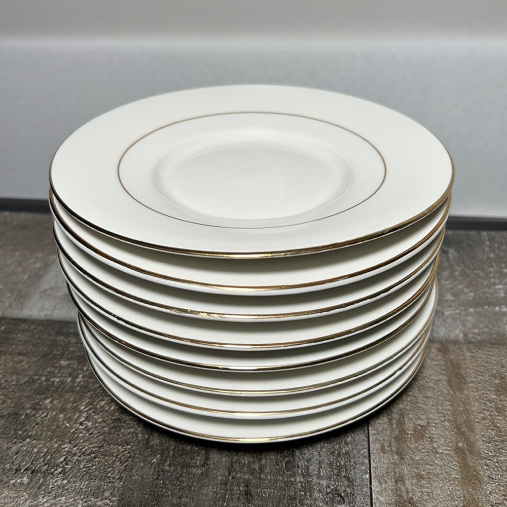 Vintage Saucers Heritage Platinum by GIBSON DESIGNS Set of 8 Saucers